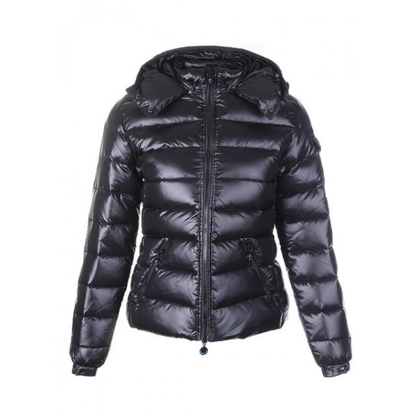 Moncler Nero Mock colletto e Slash Moda caldo Cappotti uscita